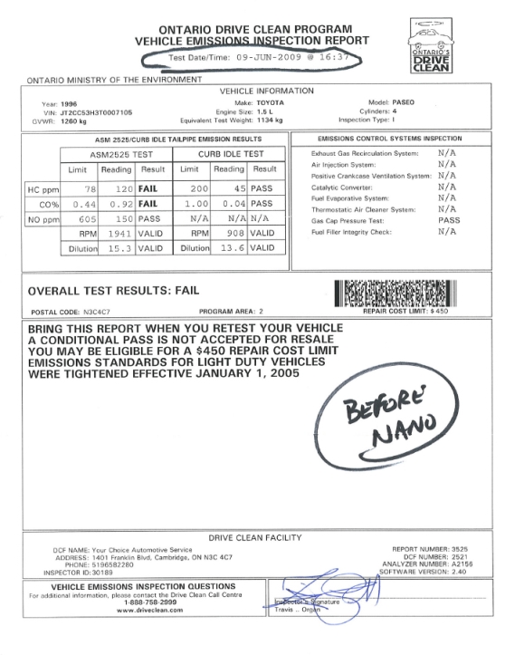 Certification and Test Results